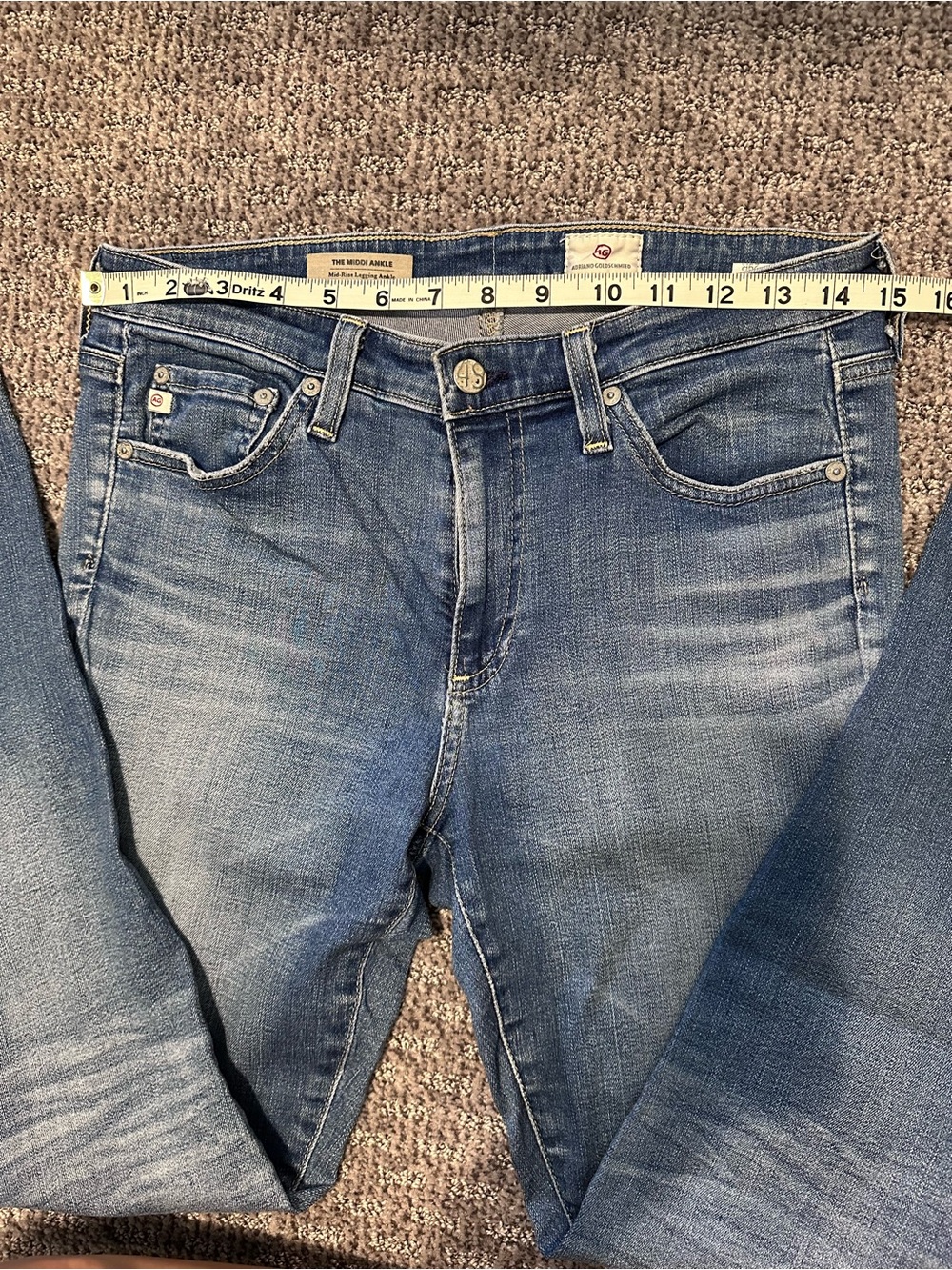AG The Middi Ankle Mid-Rise Legging Ankle Jeans - Blue - Picture 3 of 13